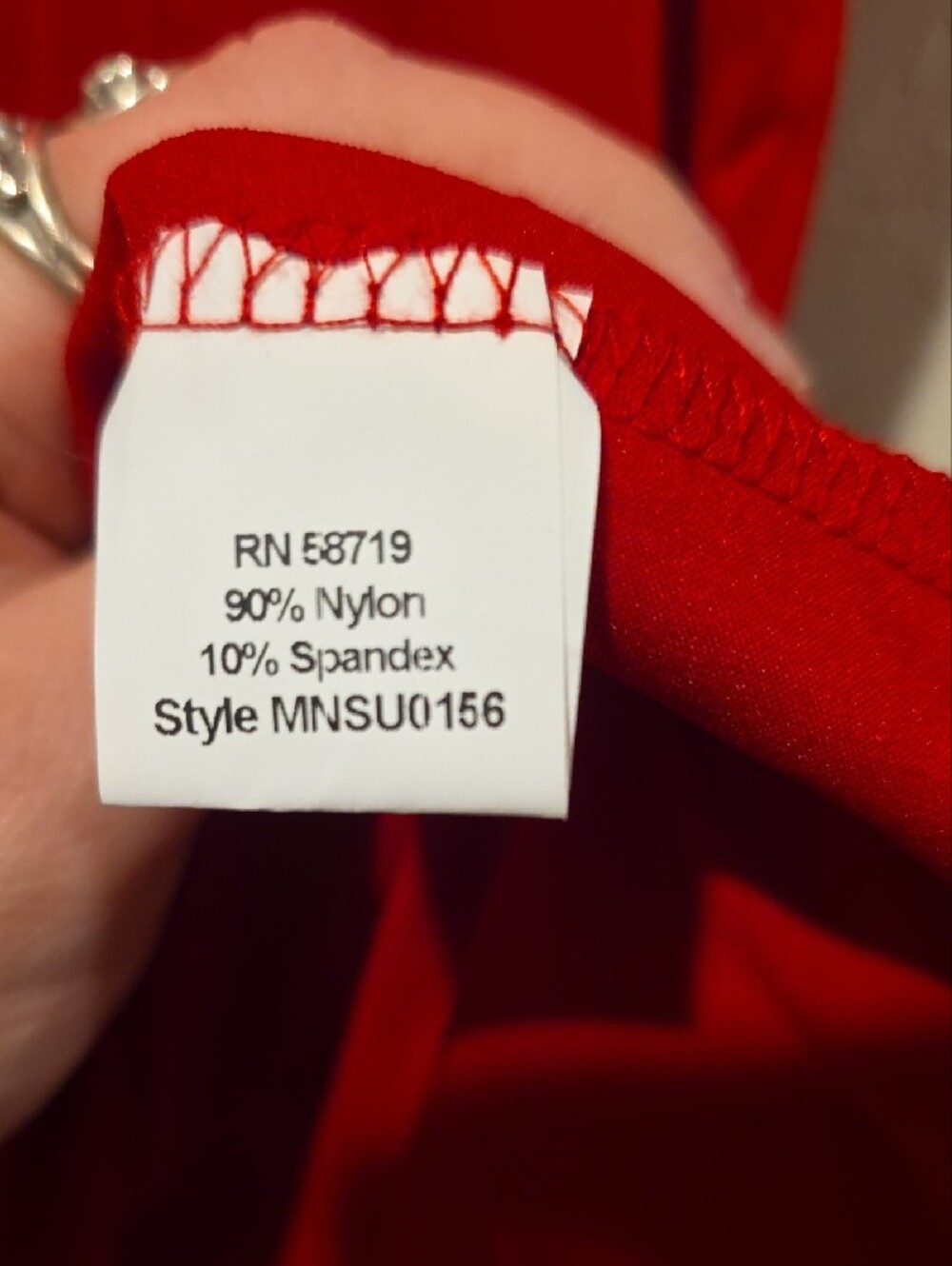 NY Collection Red Short Sleeve Scoop Neck Tee - Picture 4 of 7